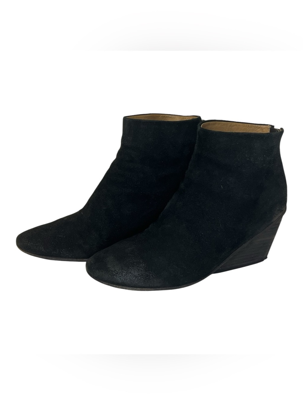 Marsell Distressed Suede Wedge Ankle Boots